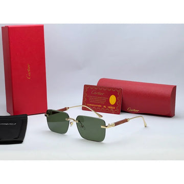 Cartier 3031 Gold Green Sunglasses