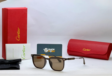 Cartier 4593 Brown Square Frame Sunglasses