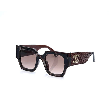 Chanel 8392 Brown Printed Square Sunglasses