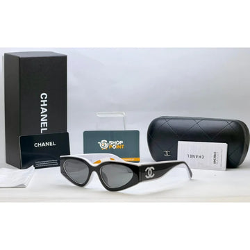 Chanel Black & White Cat Eye Sunglasses