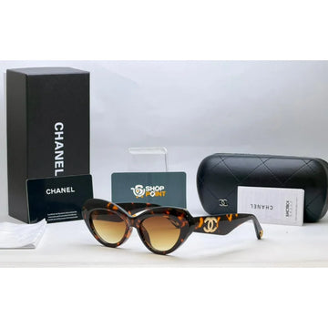 Chanel Brown Cat Eye Sunglasses