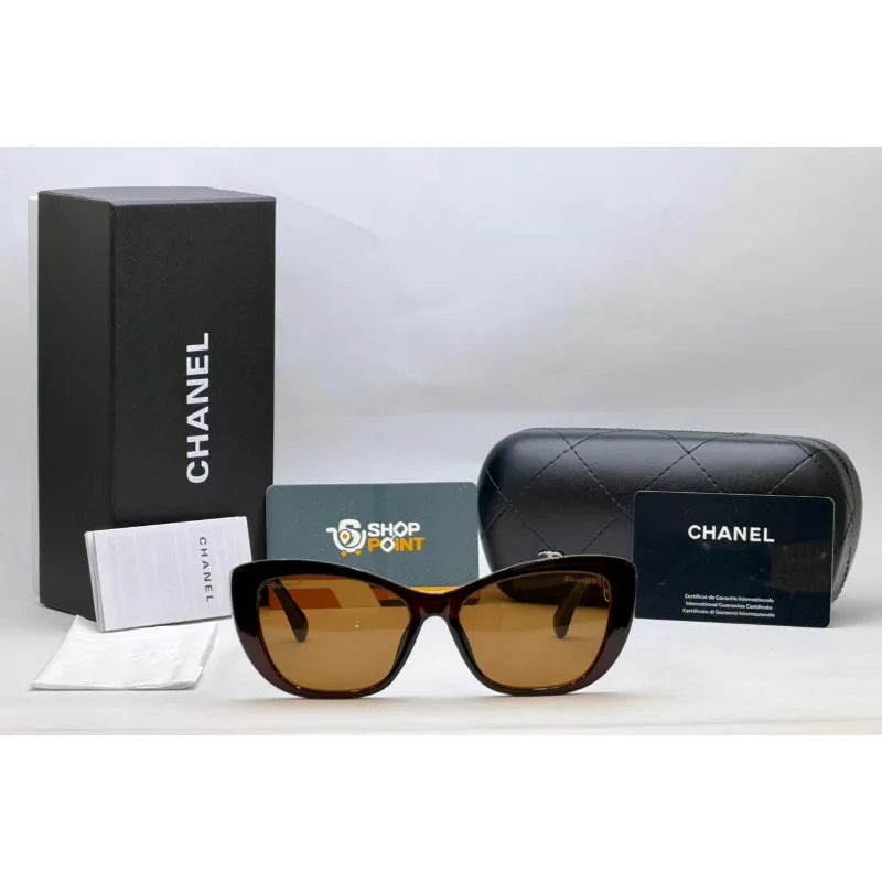 Chanel Brown Gradient Square Sunglasses