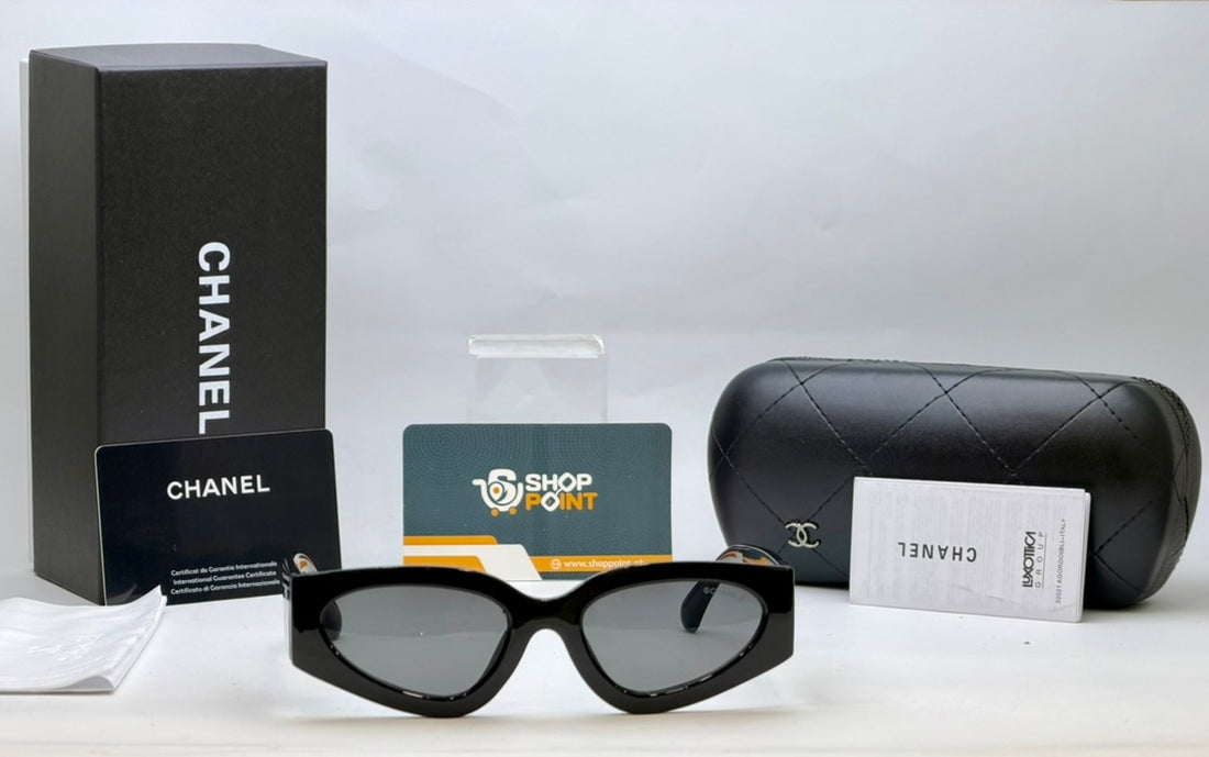 Chanel Black Eye Shape Sunglasses