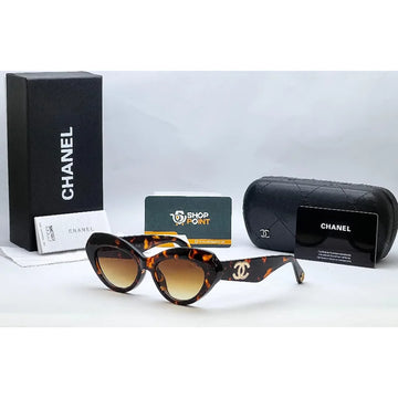 Chanel Brown Cat Eye Sunglasses