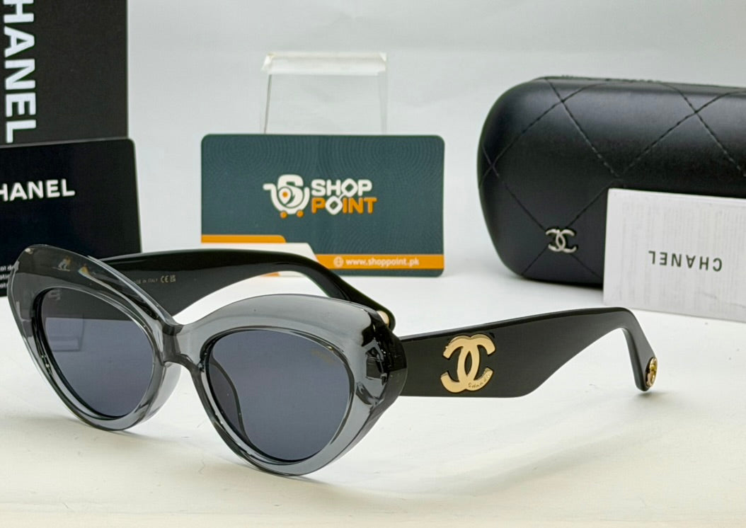 Chanel Grey Cat Eye Sunglasses