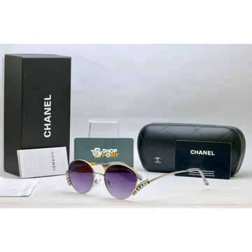 Chanel Violet Round Sunglasses