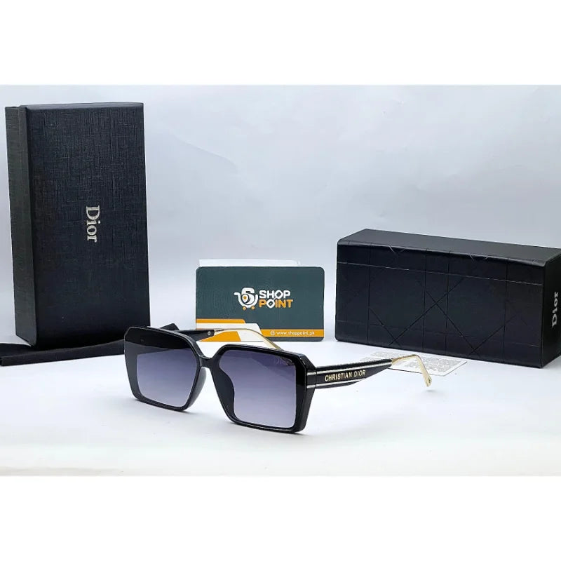 Dior Black Rectangular Sunglasses
