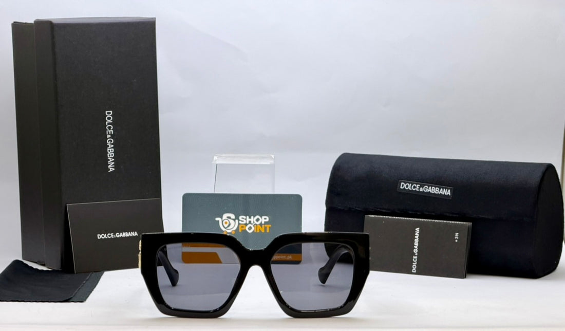 Dolce & Gabbana Black Rectangular Sunglasses