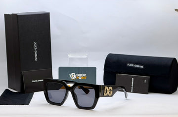 Dolce & Gabbana Black Rectangular Sunglasses