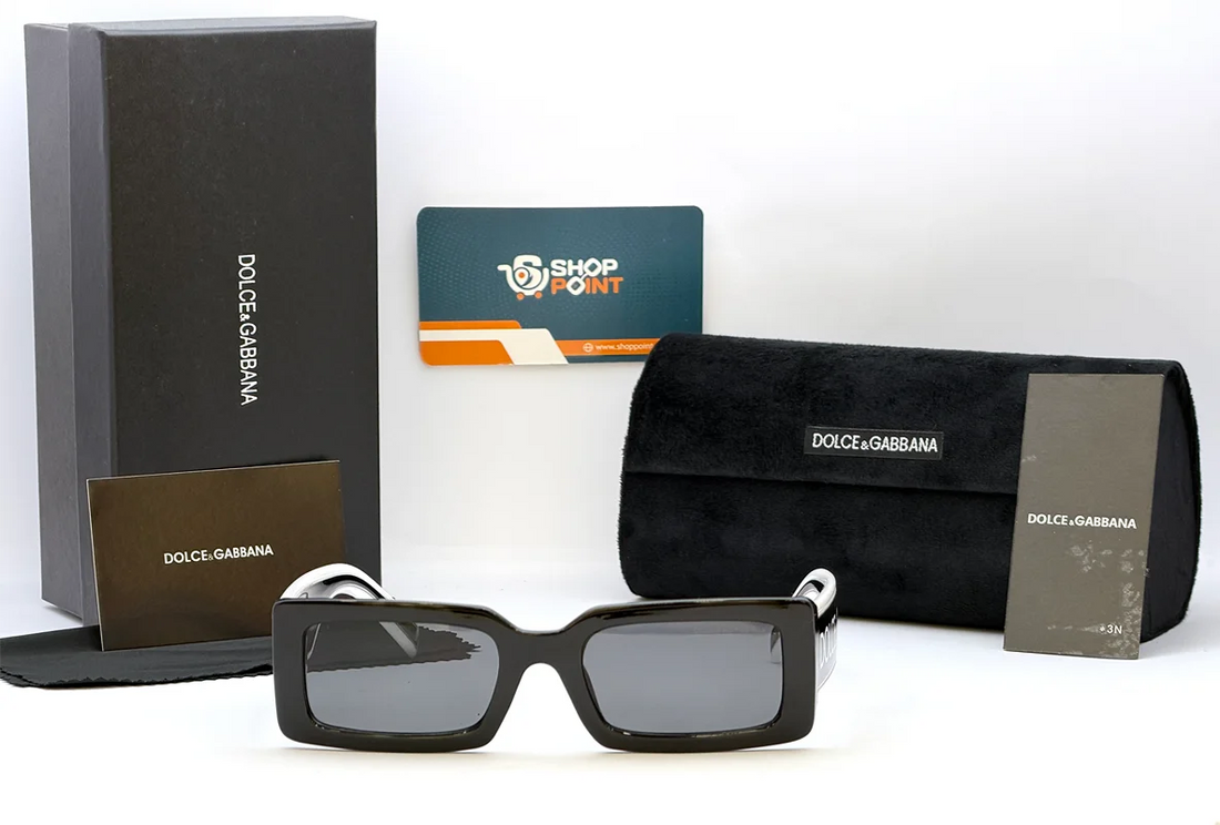Dolce & Gabbana DG6187 Black Rectangle Sunglasses