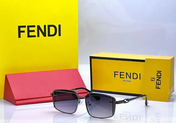 Fendi 2484 Gun Metallic Eye Shape Sunglasses