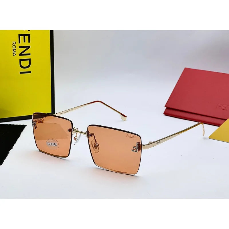 Fendi Black Rimless Sunglasses