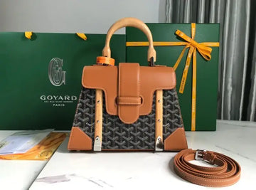 Goyard Saigon PM Handle Bag Brown Color