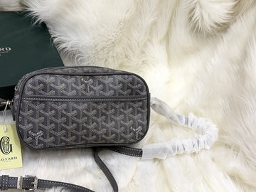 Goyard Cap-Vert Black Goyardine Crossbody Bag