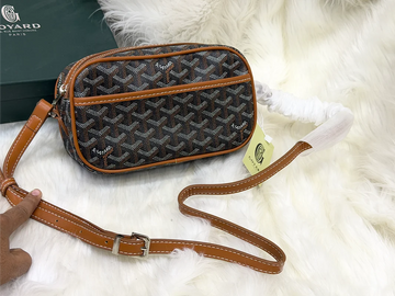 Goyard Cap-Vert Brown Goyardine Crossbody Bag