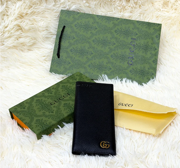 Gucci Black GG Logo Long Wallet