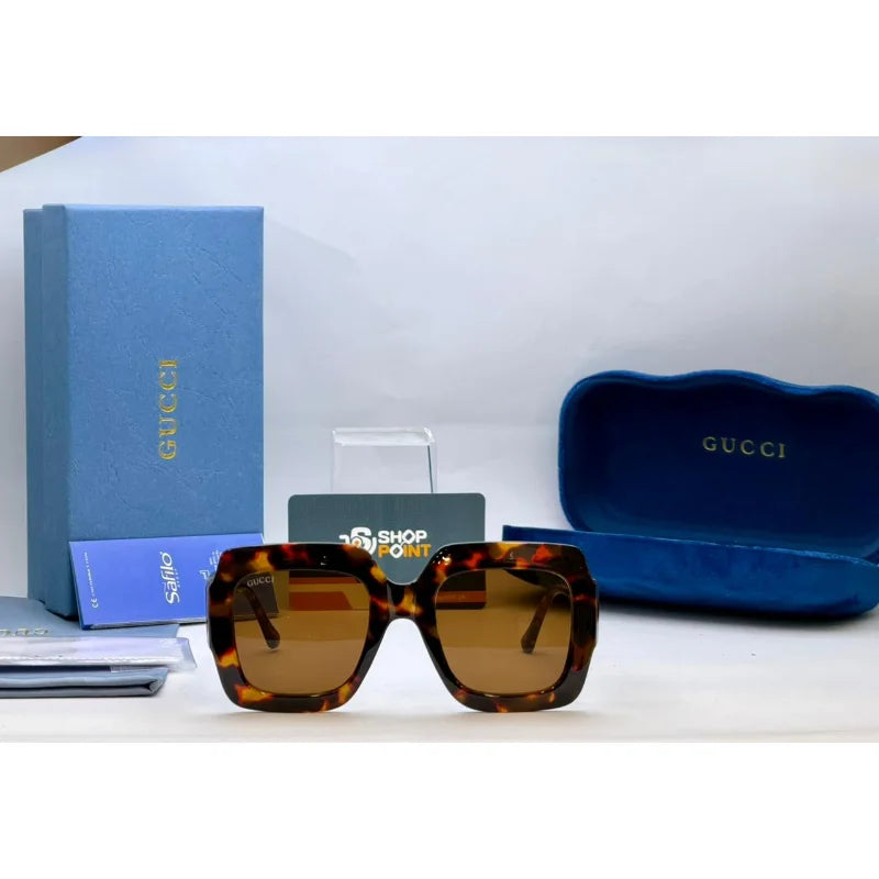 Gucci Brown Oversized Sunglasses
