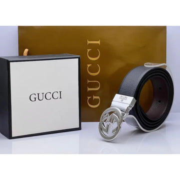 Gucci GG Silver Dual side Belt For Men