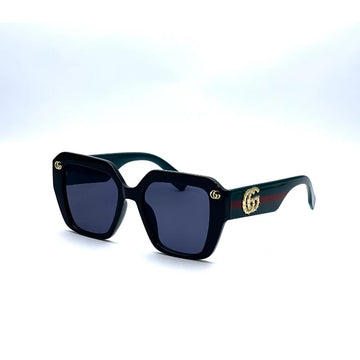 Gucci Hexagon Black Sunglasses