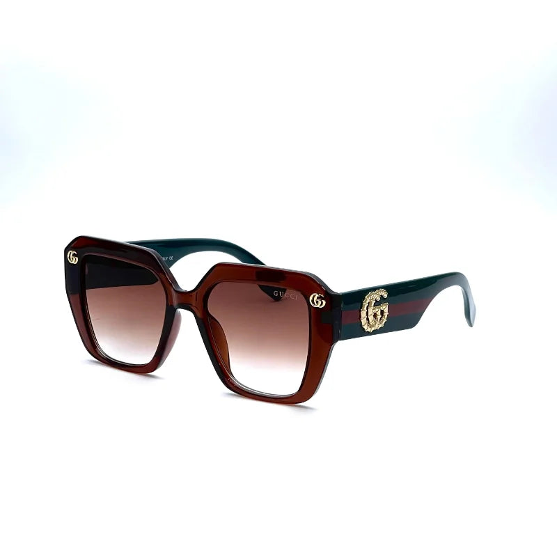 Gucci Hexagon Black Sunglasses