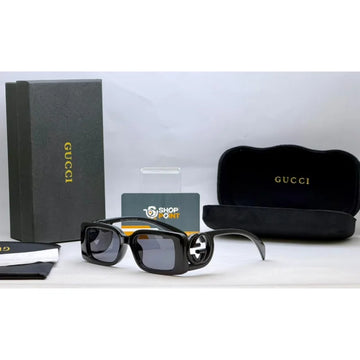 Gucci Rectangular Injection Black Sunglasses