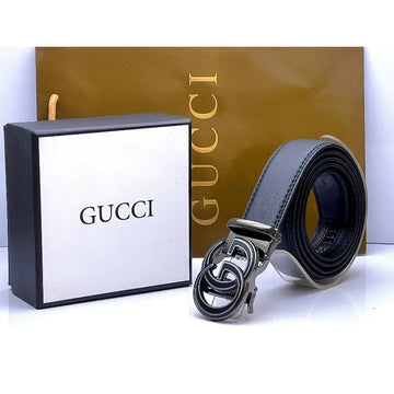 Gucci Belt Black and Silver