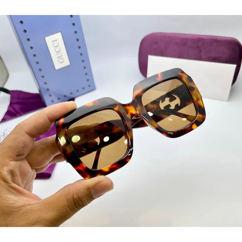 Gucci Brown Oversized Sunglasses