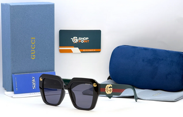 Gucci Hexagonal Black Sunglasses