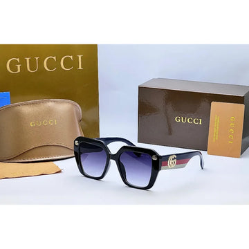 Gucci Hexagonal Black Sunglasses