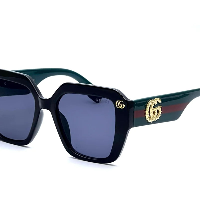 Gucci Hexagonal Black Sunglasses