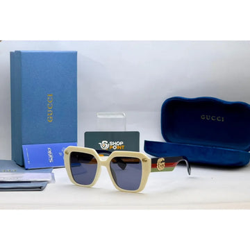 Gucci Hexagonal White Sunglasses