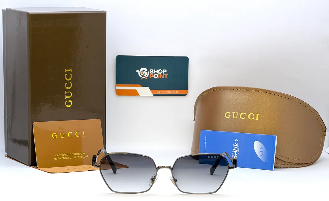 Gucci M218 Grey Gradient Square Sunglasses