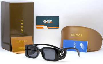 Gucci Rectangular Injection Black Sunglasses