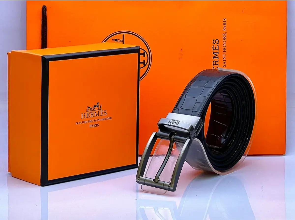 Hermes Gun Metallic Met Color Belt For Men