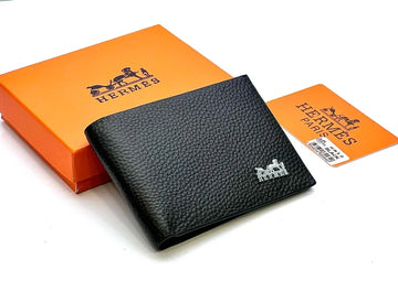 Hermes Black Leather Wallet For Men