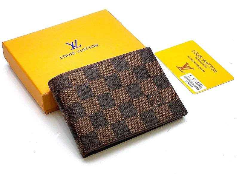 LV Check Pattern Wallet