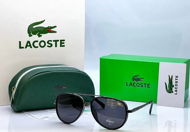 Lacoste L122 Aviator Black Color Sunglasses