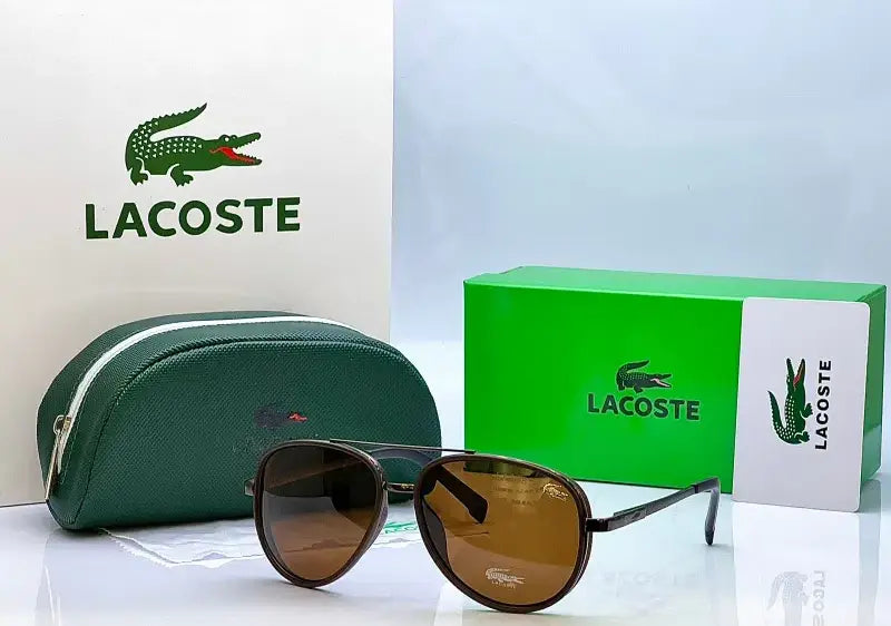 Lacoste L122 Aviator Brown Color Sunglasses