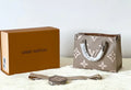 Louis Vuitton onthego Khaki Color with White Logo bag