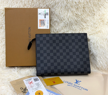 Louis Vuitton Black Damier Graphite Zip Pouch