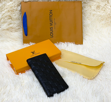 Louis Vuitton Black Monogram Checkered Long Wallet