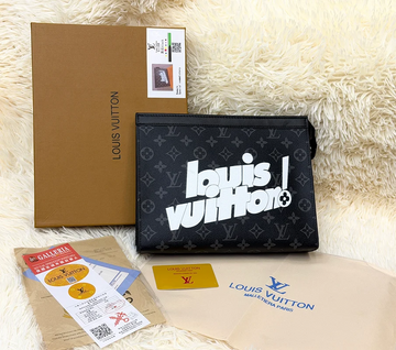 Louis Vuitton Black Monogram Shadow Zip Pouch