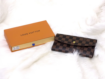 Louis Vuitton Damier Ebene Long Flap Wallet for Women – Brown