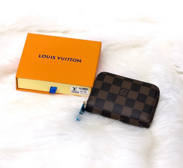 Louis Vuitton Damier Style Accordion Zip Card Holder – Brown
