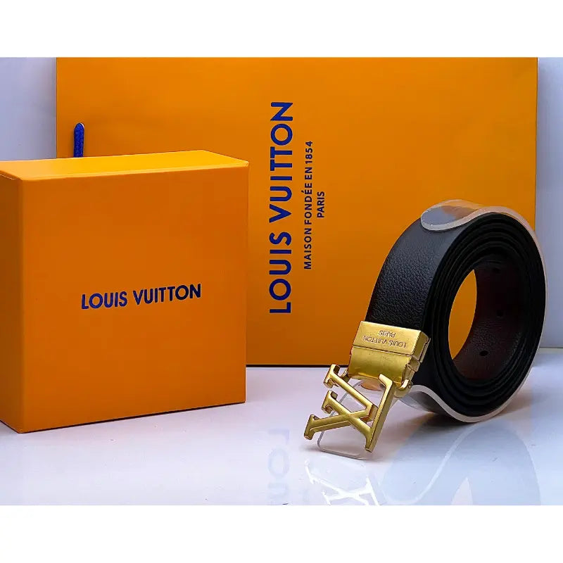 Louis Vuitton Golden Mat LV logo Belt