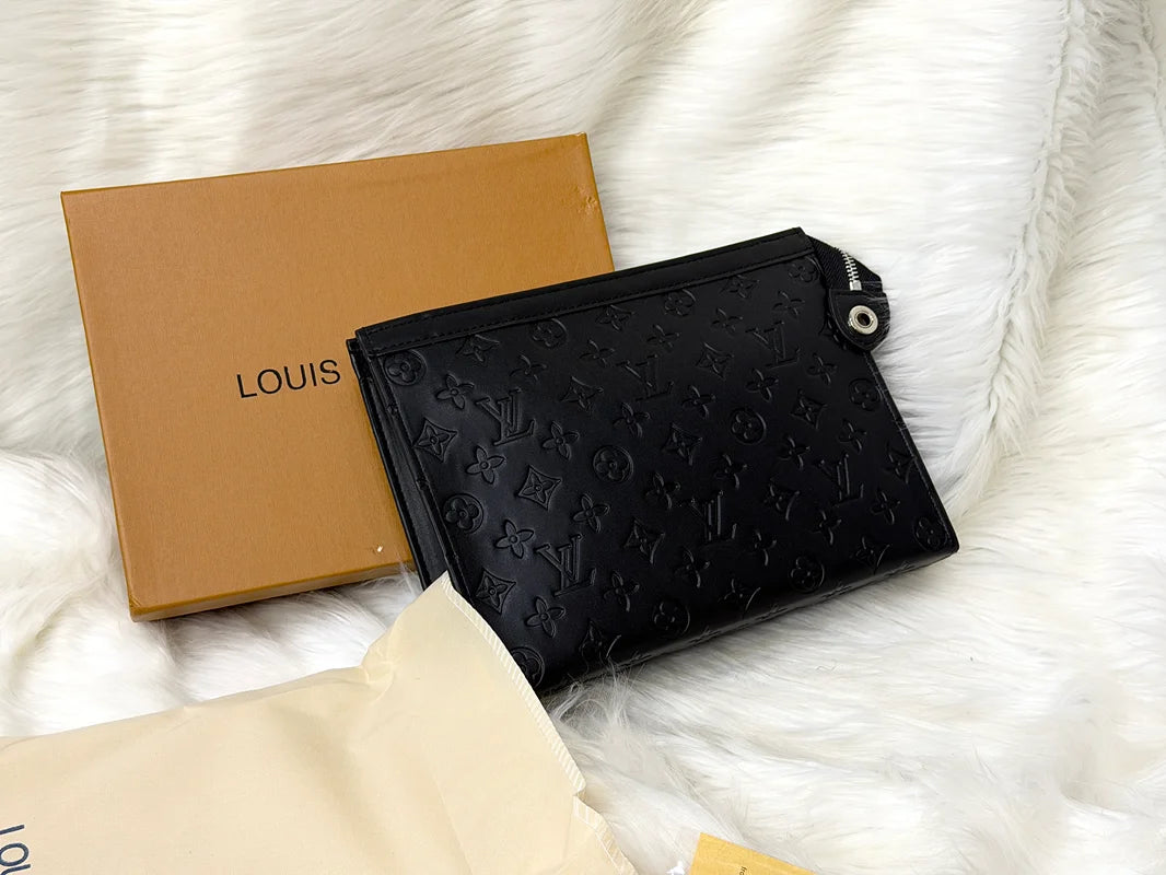 Louis Vuitton Monogram Shadow Black Zip Pouch