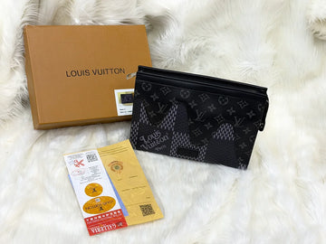 Louis Vuitton Paris Monogram Wave Black Hand Pouch