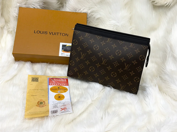 Louis Vuitton Pochette Voyage Brown Monogram Hand Pouch