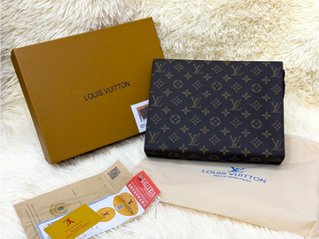 Louis Vuitton Pochette Voyage Brown Monogram Hand Pouch