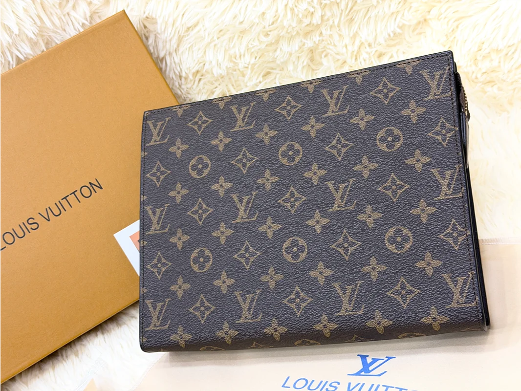 Louis Vuitton Pochette Voyage Brown Monogram Hand Pouch